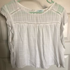 Sheer white crop top